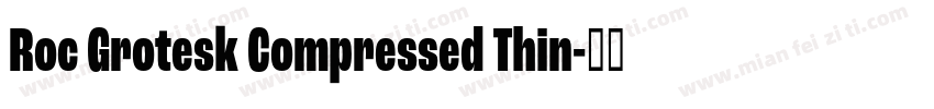 Roc Grotesk Compressed Thin字体转换